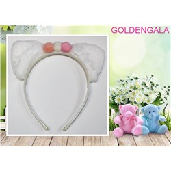 Ободок с плюшевыми ушками ОБ25 модель 3