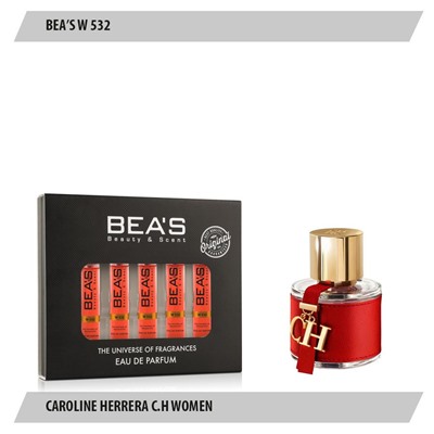 Парфюмерный набор BEAS Caroline Herrera CH Women 5*5 ml W532, Парфюмерный набор Beas W532 создан по мотивам аромата Carolina Herrera CH