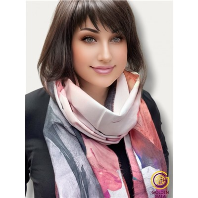 Палантин теплый кашемировый 3D принт Арт 2591Ш/1