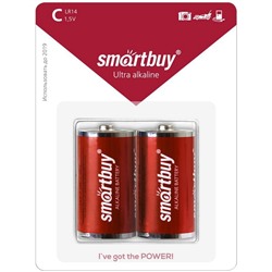 Батарейка SmartBuy C (LR14) алкалиновая, BC2