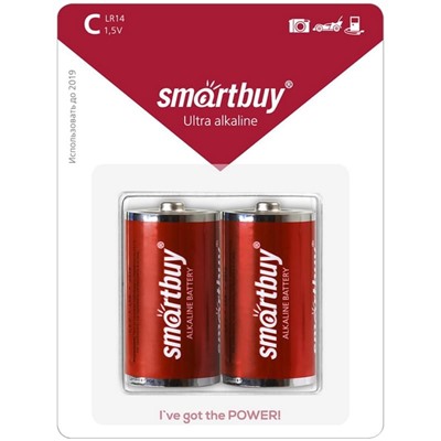 Батарейка SmartBuy C (LR14) алкалиновая, BC2