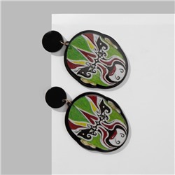 Серьги акриловые «Маска» китайская, цветные