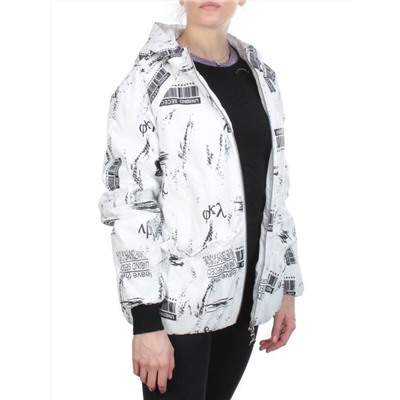 ZW-2183-1C WHITE Куртка демисезонная женская BLACK LEOPARD (100 гр.синтепона)