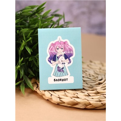 Блокнот А7 Аниме "I'm unique unicorn girl"