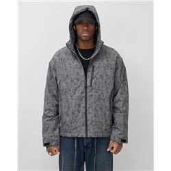 Куртка спортивная мужская весна осень серого цвета 25470Sr