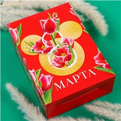 Коробка подарочная складная "8 марта", 16х23х7,5см, Mини Maус