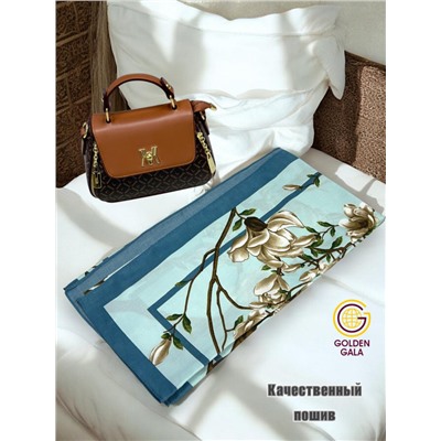 Платок утепленный Сакура цвет 3040/10 (бирюзово-голубой)