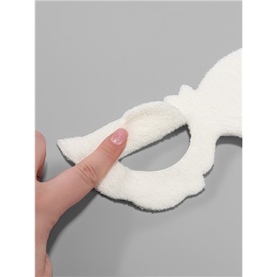 Маска для области вокруг глаз, с резинкой, 19.5×9.5 см, белая