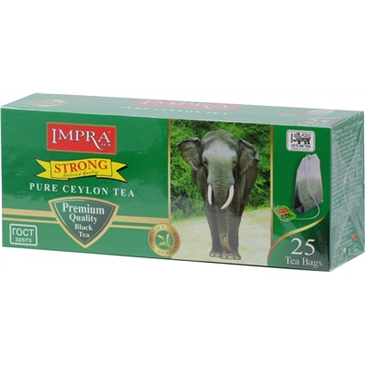 IMPRA. Зеленая серия. Черный карт.пачка, 25 пак.