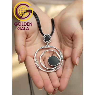 Кулон на кожаном шнурке "Женская грация" Арт КШ2130/06