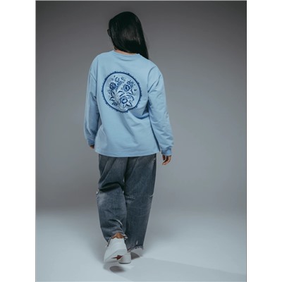 Свитшот Русь голубой Лт