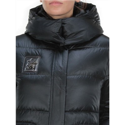 9110 DARK GREEN Пальто зимнее женское FLOWERROVE (200 гр. холлофайбера)