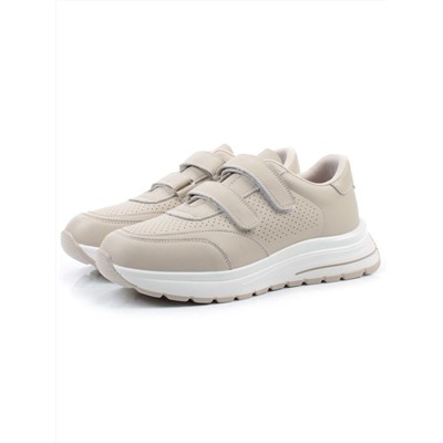 03-YH516-2 DK. BEIGE Кроссовки женские (натуральная кожа)
