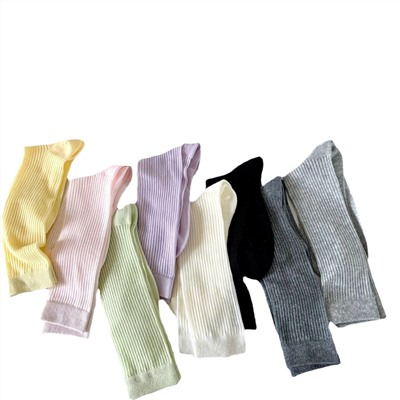 Ultra thin breathable colored summer knee socks, mid-length, city style, absorbs sweat and smell