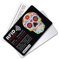 RF022 Защитная RFID-карта Череп, металл