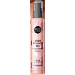 ORGANIC SHOP Масло-шиммер для тела Роза и Личи 100 мл