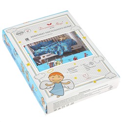 Постельное белье, комплект 1,5 спальный "Зоопарк" 4, 4 предмета: пододеяльник 145х215см, простыня 150х215см, 2 наволочки 70х70см с клапаном-запахом, бязь "Комфорт" 121г/м2, хлопок 100%, упаковка "классическая" ПВХ 32х41см, "Домашняя мода" (Россия)
