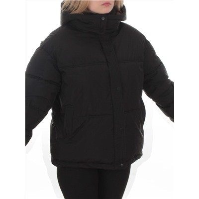 S24-292 BLACK Куртка зимняя женская (150 гр. холлофайбер)
