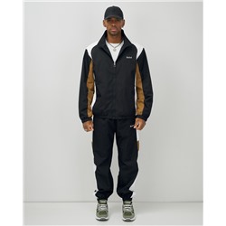 Спортивный костюм мужской весна-лето черного цвета 25710Ch