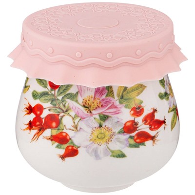 БАНОЧКА  С СИЛИКОНОВОЙ КРЫШКОЙ LEFARD "ШИПОВНИК" 180 МЛ (КОР=72ШТ.)