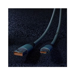 Кабель Smartbuy Bold, USB - Type-C, экстрапрочный, 3A output, оплетка TPE, 1м, мятный