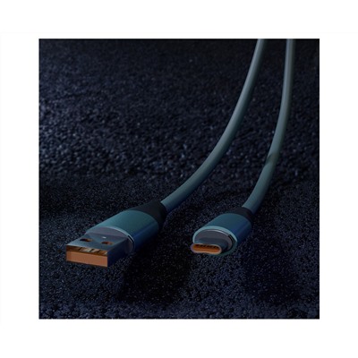 Кабель Smartbuy Bold, USB - Type-C, экстрапрочный, 3A output, оплетка TPE, 1м, мятный