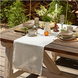 Дорожка на стол Этель Linen style, 40×146 см, 100% лён, белая