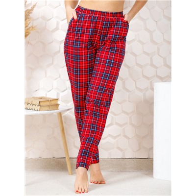 614 Брюки Клетка красный Свт