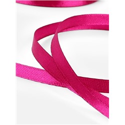 Лента атласная, 6 мм, 23±1 м, ярко-розовая №27