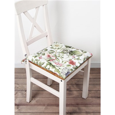Сидушка на стул Этель Organic home, 42×42×7 см, репс 210 г/м², 100% хлопок
