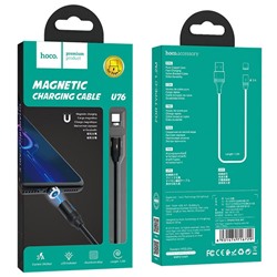 Кабель Hoco U76 Magnetic Charging Data Cable for Type-C 1.2м Черный