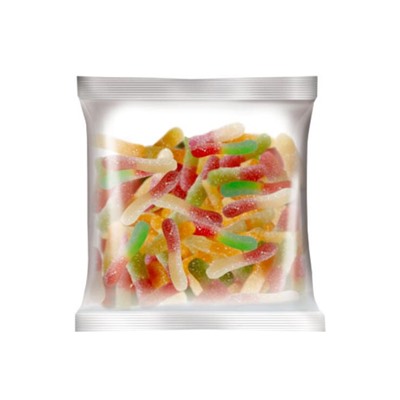 «KrutFrut», мармелад жевательный в форме забавных змеек в посыпке с легкой кислинкой (упаковка 0,5 кг)