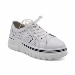 Женские туфли из натуральной кожи Q20252-1 белые