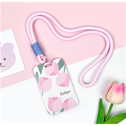 Футляр для карт на ленте "Delicate flower", tulips