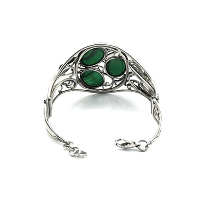 Браслет с малахитом, 18см.