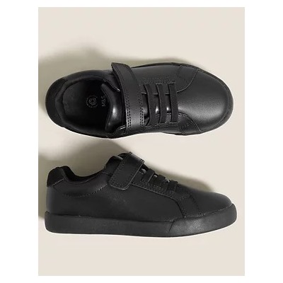 Kids' Leather Riptape School Shoes (8 Small-1 Large)
