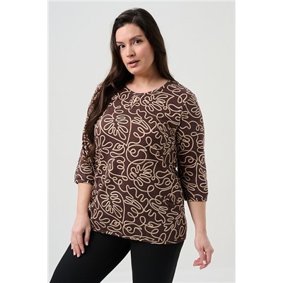 Женская блузка 21621 / коричневый