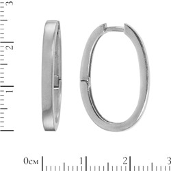 Серьги 'Дуги' родий ТПС.1100БКR