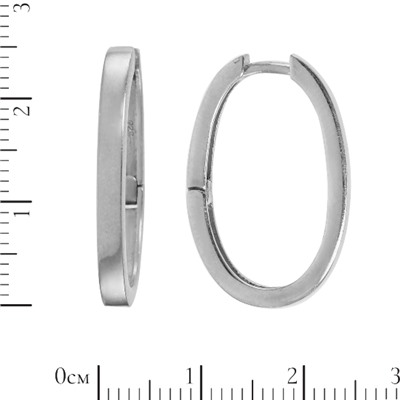 Серьги 'Дуги' родий ТПС.1100БКR