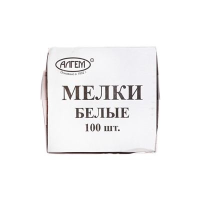 УЦЕНКА Мелки белые «АЛГЕМ», в наборе 100 штук, квадратные