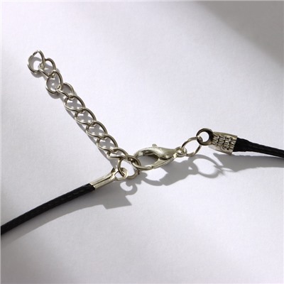 Кулон «Коготь орла», белый в серебре на чёрном шнурке, 45 см