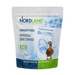 Капсулы для стирки ECO Nordland, 15 шт.