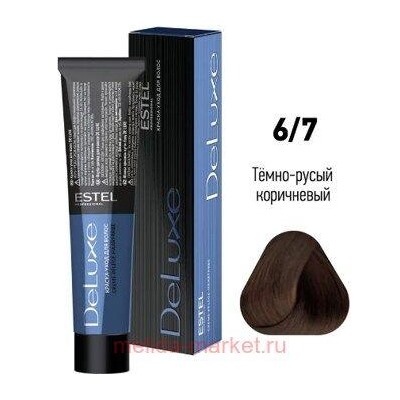 ESTEL DE LUXE 6/7 Краска-уход темно-русый коричневый