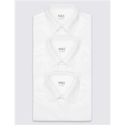 3pk Boys' Easy Iron School Shirts (2-16 Yrs)