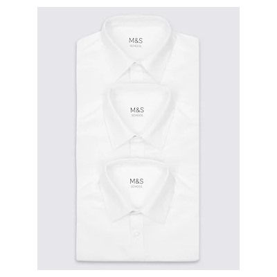 3pk Boys' Easy Iron School Shirts (2-16 Yrs)