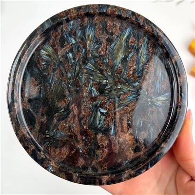 Радуга Самоцветов Блюдо из Арфведсонита (Нуумит)