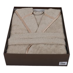 Халат Велюровый Женский (XL) Ecosoft Bej Bayan Bornoz Xlarge - EcoCotton