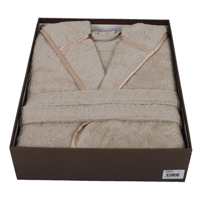 Халат Велюровый Женский (XL) Ecosoft Bej Bayan Bornoz Xlarge - EcoCotton