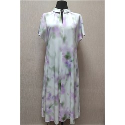 Платье Bazalini 4879 бело-зеленое-розовое