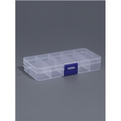 Органайзер для хранения мелочей, с подвесом, 10 ячеек, 13×7×2.2 см, прозрачный